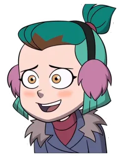 ☺️ Amity Blight The Owl House Hoạt hình, Ảnh động, Đỏ mặt, Nhân vật, Bịt tai telegram sticker