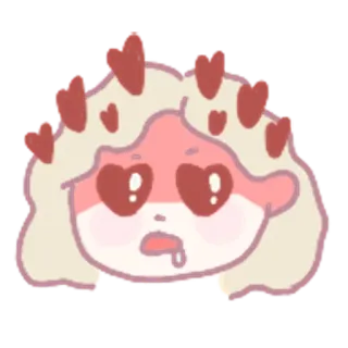 💕 Desenho animado, Anime, Corações, Fofo, Amor, Kawaii, Rubor telegram sticker