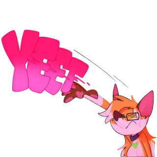 😤 YEET Йит, Сленг, Мем, Бросать, Фурри whatsapp sticker