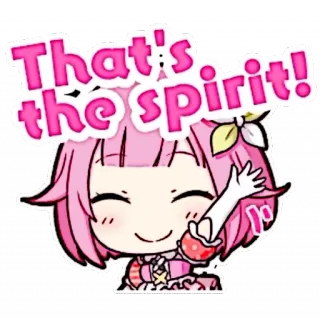 🪸 That's the spirit! Anime, Carino, Positivo, Incoraggiamento, Cartone animato, Felice, Adesivo telegram sticker