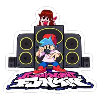 🗣 Friday Night Funkin' friday, night, funkin, game, music, boyfriend, girlfriend whatsapp sticker