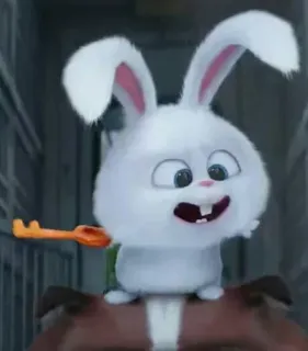😶 Snowball The Secret Life of Pets conejo, conejito, animal, lindo, dibujos animados, mascota telegram sticker