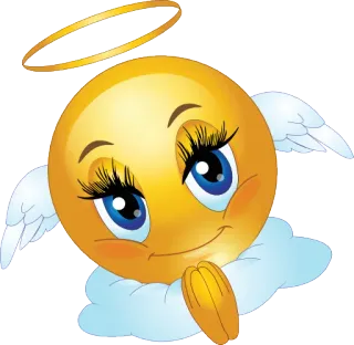 😇 Emoji, Engel, Heiligenschein, Flügel, Süß telegram sticker