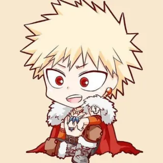 🖕 Bakugo My Hero Academia Anime, Manga, My Hero Academia, Bakugo, Kartun, Fanart, Chibi telegram sticker