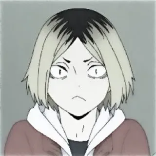 🧼 Kozume Kenma Haikyuu!! Kozume Kenma, Haikyuu!!, Anime, Postać, Portret telegram sticker