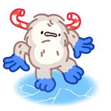 😱 Мультфильм, Персонаж, Монстр, Йети, Милый, Снежный монстр telegram sticker