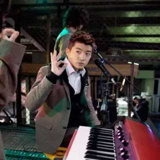 👌 man, keyboard, singer, musician, piano, concert, music telegram sticker