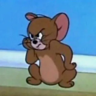 💗 Jerry Mouse Tom and Jerry dessin animé, souris, en colère, Jerry, animation, drôle, mignon whatsapp sticker