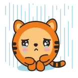 😭 tiger, traurig, weinend, kawaii, tier, süß telegram sticker