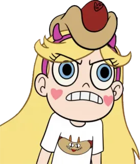 😡 Star Butterfly Star vs. the Forces of Evil การ์ตูน, โกรธ, ฮอทดอก, ตัวละคร, ดาว telegram sticker