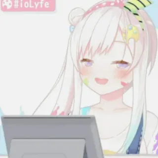 🐇 #ioLyfe vtuber, arte digitale, anime, carino, pastello, personaggio telegram sticker