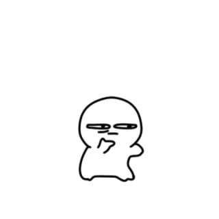 💬 patyczak, obraźliwy gest, niegrzeczny, środkowy palec, kreskówka, mem telegram sticker