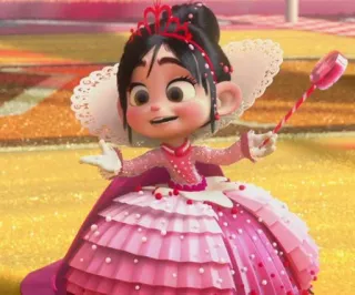 🦋 Vanellope von Schweetz Wreck-It Ralph Vanellope, Wreck-It Ralph, Disney, princess, cartoon, movie character whatsapp sticker