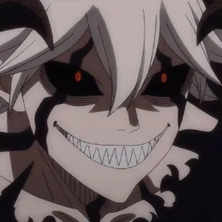 🖤 Liebe Black Clover anime, demon, black clover, liebe, devil, horns telegram sticker