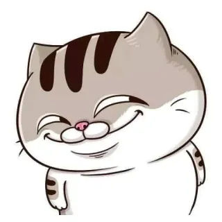 😏 Katze, Tier, Cartoon, Haustier, Süß, Aufkleber telegram sticker