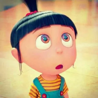 😮 Agnes Despicable Me desenho animado, animação, menina, personagem, criança, fofo telegram sticker