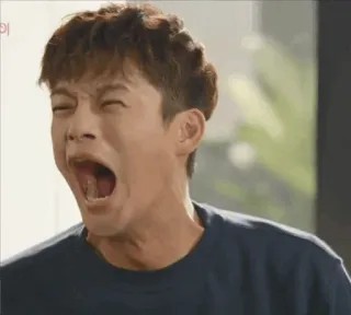 😴 man, scream, face, emotion, expression whatsapp sticker