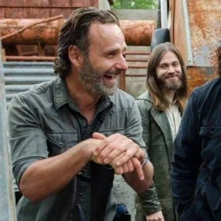 😂 Rick Grimes The Walking Dead Rick Grimes, Andrew Lincoln, The Walking Dead, AMC, television series, character, drama, zombie telegram sticker