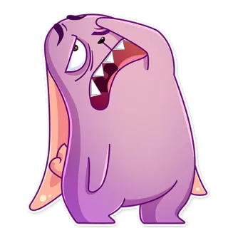 😩 monster, cartoon, gesture, offensive gesture, middle finger whatsapp sticker