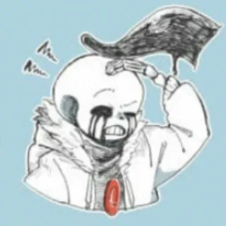 ❄️ Killer Sans Mmm squelette, anime, dessin animé telegram sticker