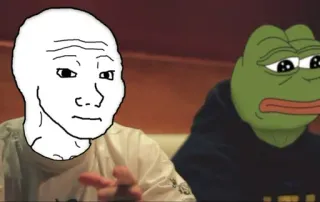 😐 pepe, wojak, mem, smutny telegram sticker