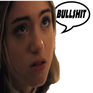 😨 BULLSHIT slang, expression, woman, bullshit, meme, comic telegram sticker