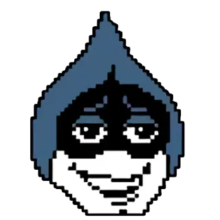 😎 Lancer Deltarune video game, pixel art, character, deltarune, spade telegram sticker