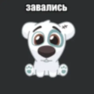💥 завались hond, schattig, dier, cartoon, sticker telegram sticker