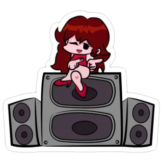 😉 Girlfriend Friday Night Funkin' girlfriend, friday night funkin, music, character, game whatsapp sticker