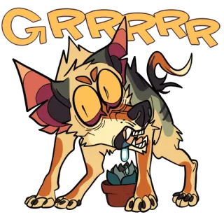😣 GRRRRR animal, cachorro, grrr, desenho animado, bravo, rosnar, animal de estimação telegram sticker