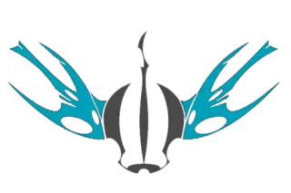 ☣️ asas, azul, preto, abstrato, design telegram sticker
