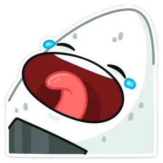 😂 piangere, palla di riso, onigiri, triste, cibo, cartone animato, mascotte telegram sticker