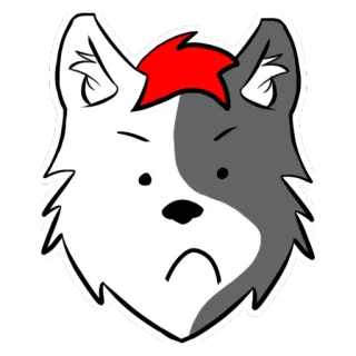 😡 стикер, мультфильм, животное, волк, персонаж telegram sticker