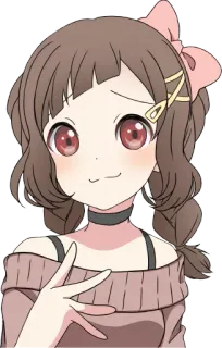 😉 Anime, Fille, Dessin animé, Mignon, Kawaii telegram sticker