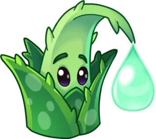💦 plants vs zombies, videogioco, cactus, pianta, verde, annaffiare whatsapp sticker