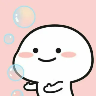 👍 niedlich, kawaii, figur, sprudelnd, einfach telegram sticker