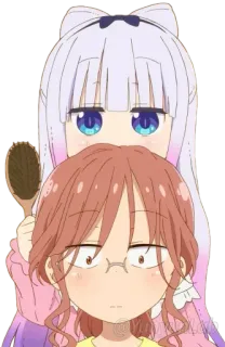 💇‍♀️ Kanna Miss Kobayashi's Dragon Maid Anime, Rồng, Kanna, Kobayashi, Maid telegram sticker
