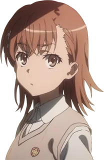 😐 Misaka Mikoto A Certain Scientific Railgun อนิเมะ, ตัวละคร, ผู้หญิง, ชุดนักเรียน, ผมสีน้ำตาล, มิซากะ มิโคโตะ, เรลกัน แฟ้มลับคดีวิทยาศาสตร์ telegram sticker