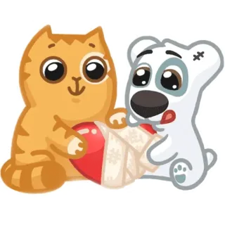 ❤️‍🩹 Katze, Hund, Herz, Verband, Liebe, süß, Tiere telegram sticker