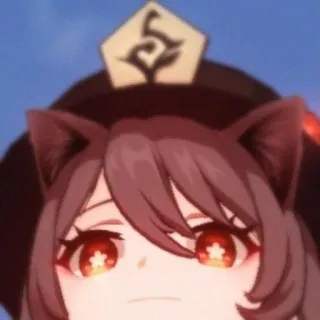 🎡 Hu Tao Genshin Impact Hu Tao, Genshin Impact, anime, video game character, cat ears telegram sticker