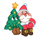 😏 Santa Claus Natale, Babbo Natale, Albero di Natale, Festa, Festivo telegram sticker