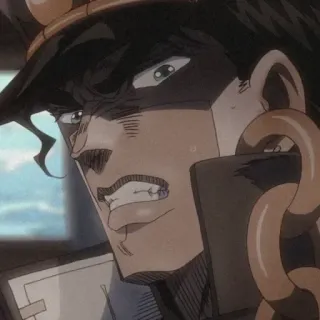 🐬 Jotaro Kujo JoJo's Bizarre Adventure アニメ, 漫画, ジョジョの奇妙な冒険, 承太郎, 空条承太郎 telegram sticker