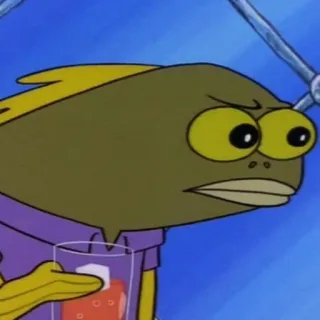 🧐 spongebob, fish, cartoon telegram sticker