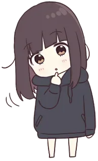 😶 Аниме, Мультфильм, Девушка, Милая, Чиби, Каваий telegram sticker