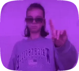 ☝️ RICHTSVILLE meisje, zonnebril, portret, tiener, binnen telegram sticker