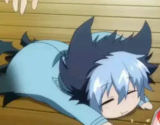 😴 Anime, Schattig, Slapen, Chibi, Personage telegram sticker