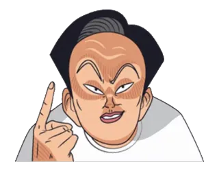 🖕 jari tengah, menyinggung, kasar, gestur, kartun, pria telegram sticker