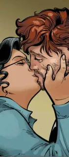 🕶 kiss, couple, love, romance, comic telegram sticker