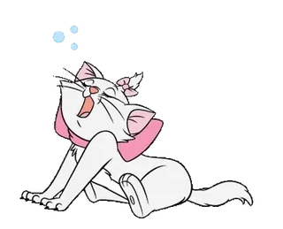 😪 Marie chat, dessin animé, mignon, chaton, animal, Disney telegram sticker