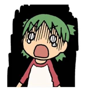 😨 애니메이션, 만화, 충격, 걱정, 캐릭터, 표정 telegram sticker